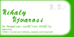 mihaly ujvarosi business card